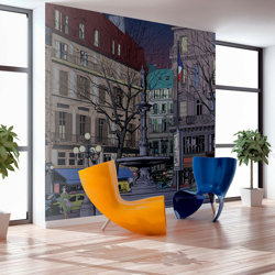 Fotomurale - Crepuscolo su una piazza parigina - 250x193 en oferta