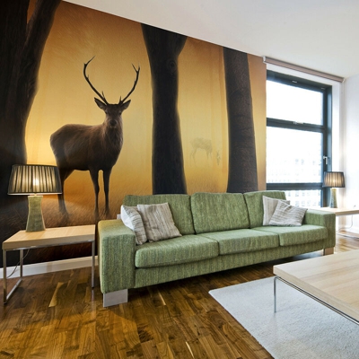 Fotomurale - Deer in his natural habitat - 200x154