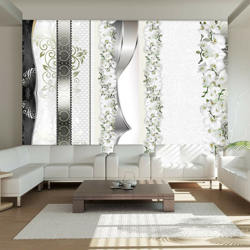 Artgeist - Fotomurale - Parata di orchidee di tonalità del grigio - 350x245 en oferta