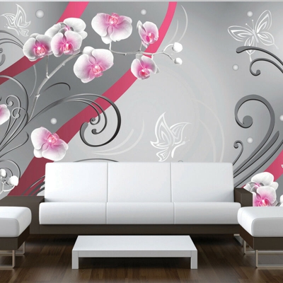 Fotomurale - Orchidee rosa- una variazione - 250x175