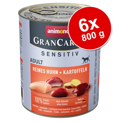 Set prova misto! Animonda GranCarno Adult Monoproteico 6 x 800 g - Mix Manzo
