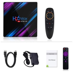 Android 9.0 Tv Box H96 Max Rockchip Rk3318 4k Smart, 2.4g E 5g Wifi Bt4.0 H96max 4gb 64gb Lettore Multimediale Android Set Top Box [ spina Gyro / Au Da 4 Gb 64 Gb G10] en oferta