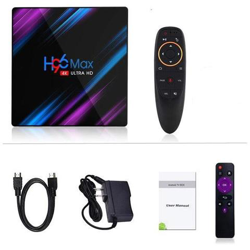Android 9.0 Tv Box H96 Max Rockchip Rk3318 4k Smart, 2.4g E 5g Wifi Bt4.0 H96max 4gb 64gb Lettore Multimediale Android Set Top Box [ spina Gyro / Eu Da 2 Gb 16 Gb G10] en oferta