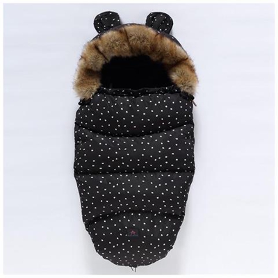 Calze Invernali Caldo Sacco A Pelo Per Il Bambino Che Dorme [ nero Bianco Goccia Di Pioggia]