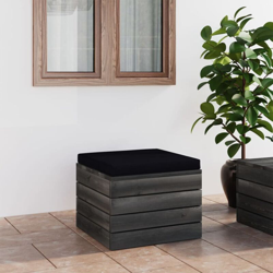 Pouf da Giardino su Pallet con Cuscino in Legno di Pino - Nero - Vidaxl precio