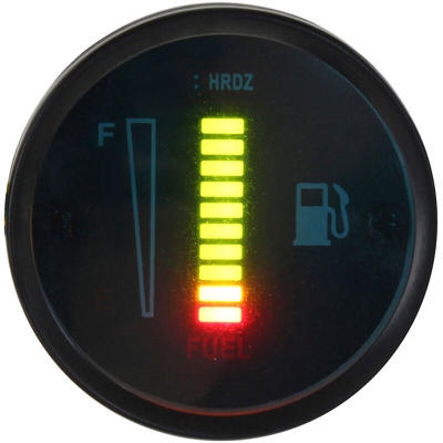 Nuovo indicatore del livello del carburante del motociclo dell'automobile da 2 pollici 52mm Indicatore 8 LED Display Luce verde 12V (luce verde, LED