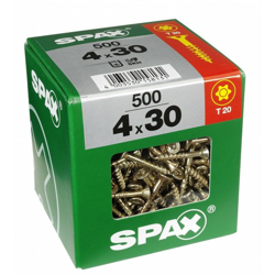 Viti Del Terreno 500 Torx Svasata Acciaio Testa, Diam.4 Mm X Mm L.30 - Spax en oferta