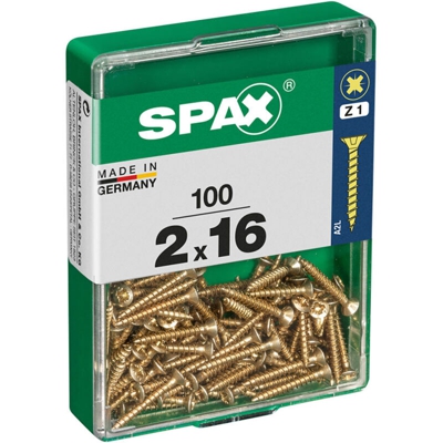 Lotto 100 Viti A Testa Svasata In Acciaio Pozidriv Testa, Diam.2 Mm X Mm L.16 - Spax