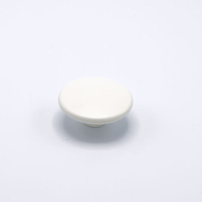Pomolo a forma di disco in goffrato fine bianco 52x24mm - 428 Ufo