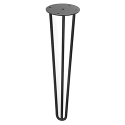 Pied acier en épingle 3 tiges Ø 8 H 400 mm noir precio