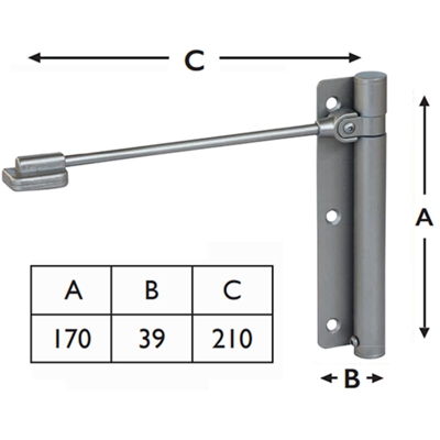 .chiudiporta Ercole Bronzato Sx - Aldeghi