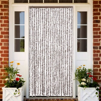 Zanzariera Grigio Talpa e Bianco 90x220 cm Ciniglia - Grigio talpa - Vidaxl