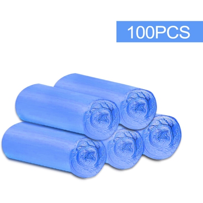 Sacco per immondizia a bocca piatta a rotolo continuo convenzionale 1,7 g bocca piatta 45 * 50 cm 100 blu