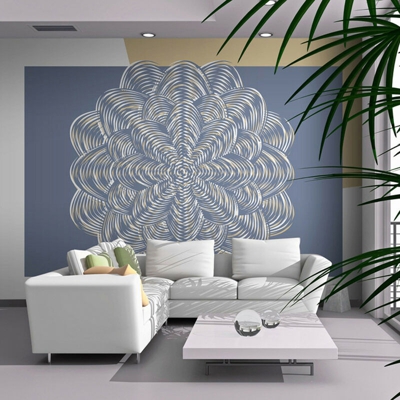 Fotomurale - Ornamento bianco - 200x154