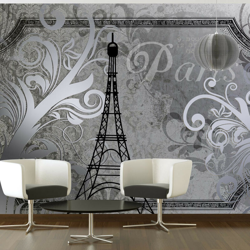 Artgeist - Fotomurale - Vintage Paris - color argento - 350x245 en oferta