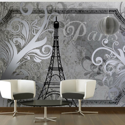 Artgeist - Fotomurale - Vintage Paris - color argento - 350x245