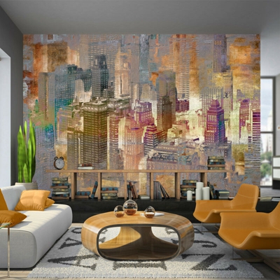 Artgeist - Fotomurale - Città nella nebbia - 350x245