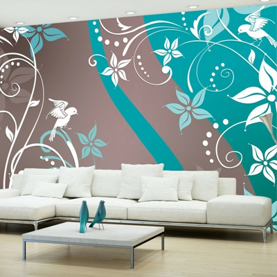 Fotomurale - fantasia floreale III - 250x175