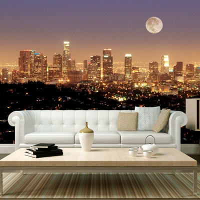 Artgeist - Fotomurale - Luna sopra la città degli angeli - 350x270