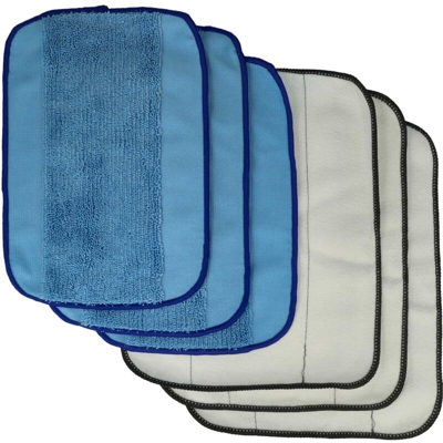 set da 6 panni compatibile con iRobot Braava 320, 321, 380, 380T, 390, 390T robot lavapavimenti - panno pulizia a umido, panno pulizia a secco - Vhbw