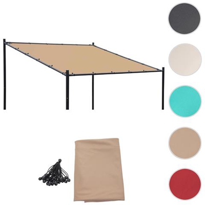 Telo Di Ricambio Copertura Tetto Per Gazebo Hwc-a22 Poliestere 3x3m Marrone Beige