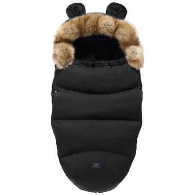 Passeggino Per Neonato Coprigambe Per Sedia A Rotelle In Pile Antivento Caldo E Morbido Sacco A Pelo [ nero-365458 / Collo Di Pelliccia 0-24m]
