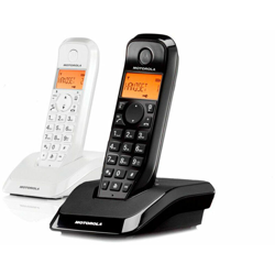 Motorola s1202 white black duo cordless telefono vivavoce segreteria telefonica 50 contatti en oferta