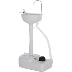 EASYCOMFORT Lavabo Portatile da Campeggio con 2 Ruote, Maniglia, Serbatoio Acqua 17L e Serbatoio Sapone 3.5L precio