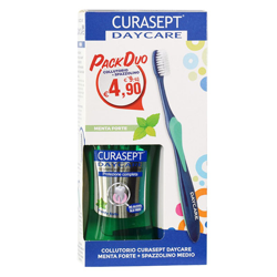CURASEPT DAYCARE COLLUTORIO MENTA FORTE + SPAZZOLINO DAYCARE MEDIO precio