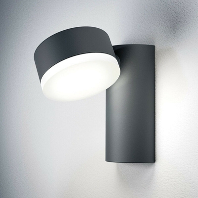 Spot applique extérieur ENDURA STYLE 8 W rond lumière chaude - Coloris gris
