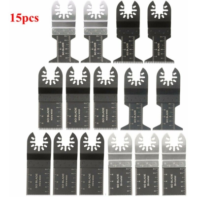 Set di 15 lame per sega mista per Fein Bosch Multimaster Black & amp; Decker Makita
