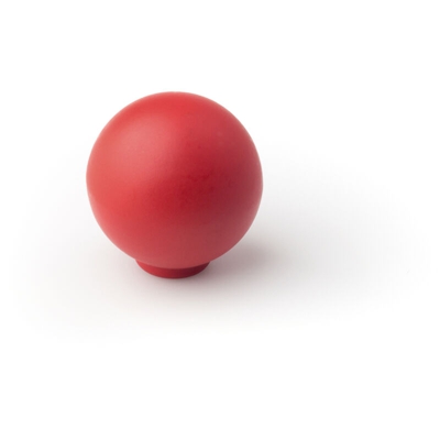 Pomolo, ABS, Rosso Satinato, 29 mm di diametro. Marchio REI