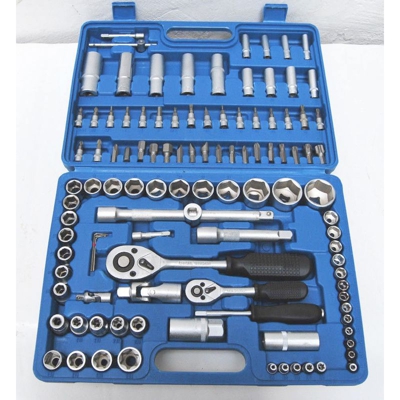 Set Chiavi Bussola Cricchetto Chiave Inserti Torx Bussole Valigetta 108 Pz M.2