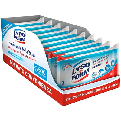 Lysoform Salviette Detergenti Igienizzanti Confezione Da 60 Pezzi Elimina Germi
