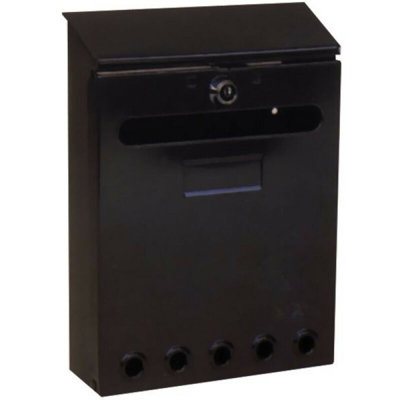 Boîte aux lettres MISSIVE Dim. P 6 x l 18 x H 25 cm Entrée du courrier en façade et au dos marron