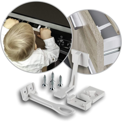 SET 3 FUSIBILI PER ARMADI E CASSETTI SICUREZZA BAMBINI INVISIBILI COLORE BIANCO - Reer en oferta