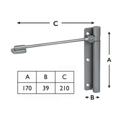 .chiudiporta Ercole Zincato Dx - Aldeghi características