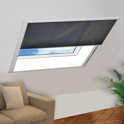 Zanzariera Plissettata per Finestre in Alluminio 120x120 cm - Bianco - Youthup