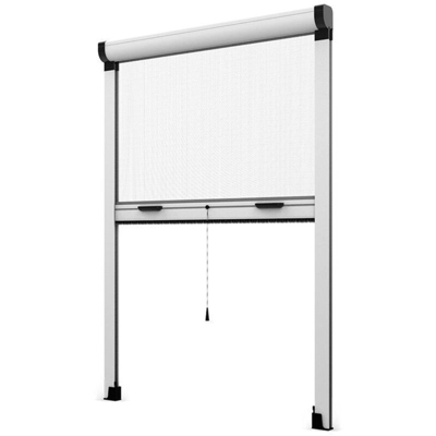 Zanzariera a rullo "Gold roll" per porte e finestre adattabile su misura in kit -VERTICALE / 100 X H 250 CM / BIANCO