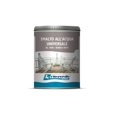 Rio Verde - Renner rlxx40 750ml smalto all'acqua opaco universale inodore alta copertura 40gloss, colori bianco neve satinato
