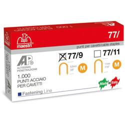 Confezione 1000 punti per inchiodatrice spillatrice art. 77/9 - Maestri precio