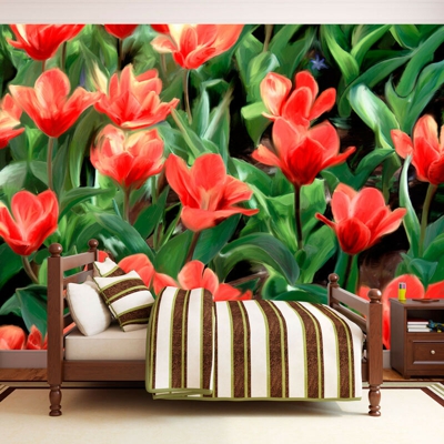 Fotomurale - Painted flowers - 200x154
