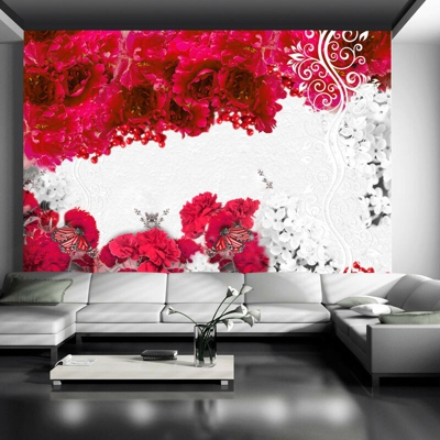 Fotomurale - Colori di primavera: rosso - 350x245