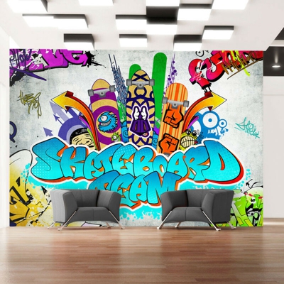 Artgeist - Fotomurale - Skateboard team - 350x245