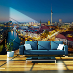 Artgeist - Fotomurale - Berlin view from Fischerinsel (night) - 350x270 características
