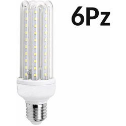 6PZ Lampadine led 12W smd luce fredda 6000k attacco lampadina E27 iris casa precio