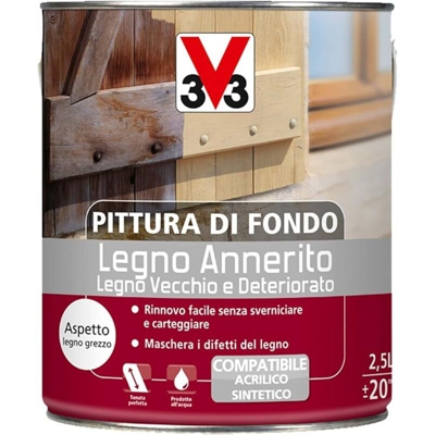 V33 - Pittura Fondo Legno Annerito Lt.2,5