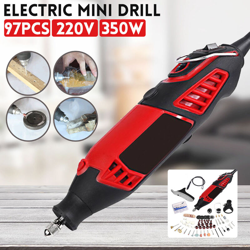 Utensile rotante per smerigliatrice elettrica mini trapano elettrico a velocità variabile 220V 350W con 91 pezzi accessori nuovo di zecca características
