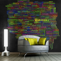 Artgeist - Fotomurale - Mappa della Polonia - 350x270 precio