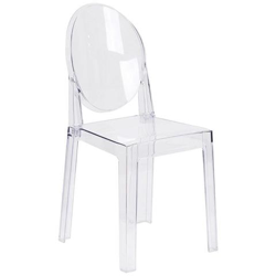 Sedia Fantasma In Cristallo Trasparente Con Schienale Ovale Moderno Set Da Pranzo Per Trucco [1 Pz] características